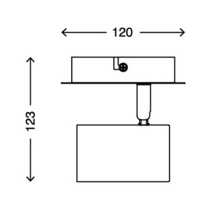 Briloner 2857-016 - Nástenné bodové svietidlo SPOT 1xGU10/40W/230V biela