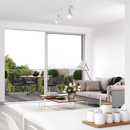 Briloner 2857-026 - Bodové svietidlo SPOT 2xGU10/40W/230V biela