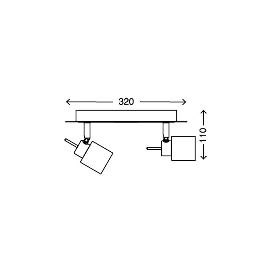 Briloner 2866-026 - LED Bodové svietidlo SPOT 2xGU10/5W/230V