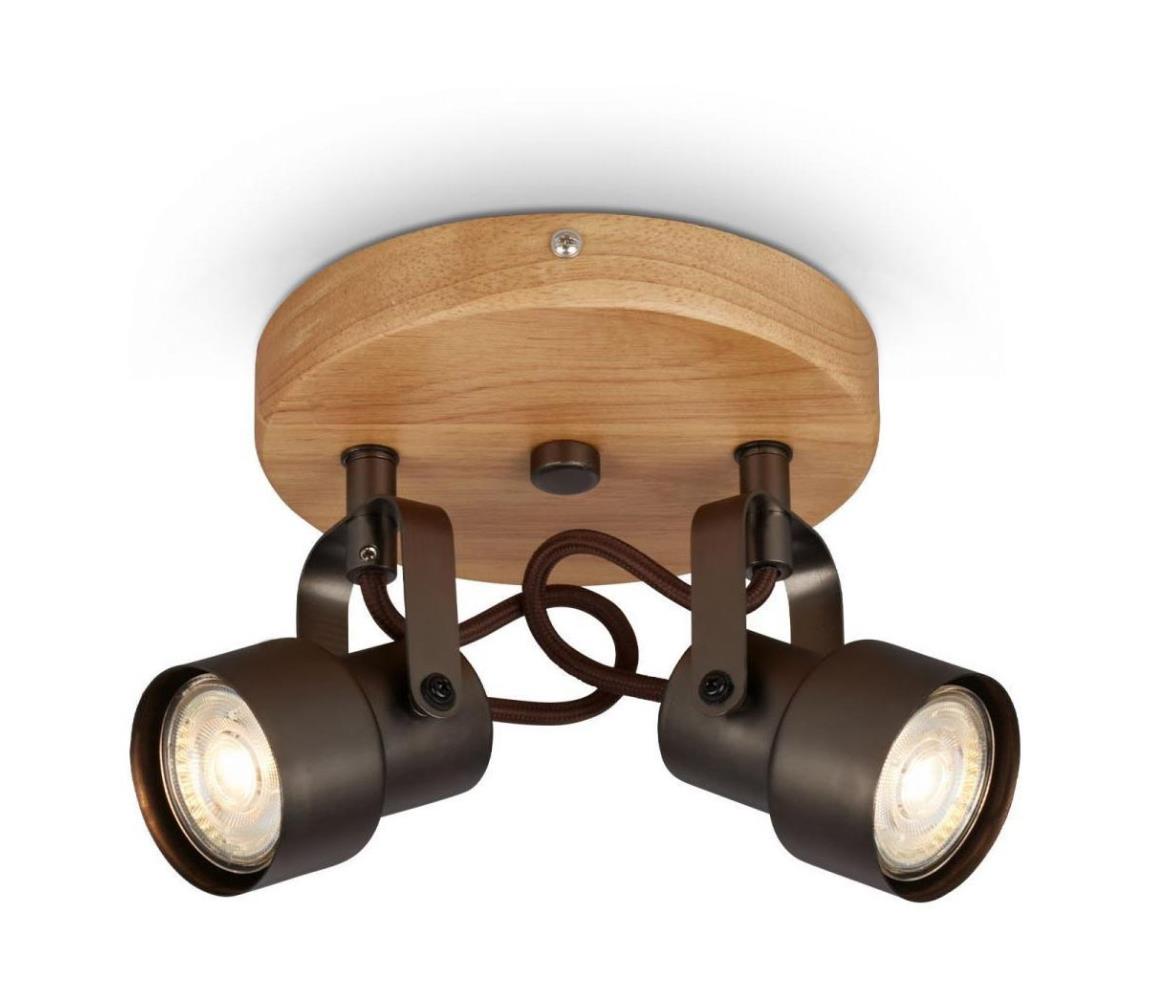 Briloner 2872-025R - LED Bodové svietidlo SPOTLIGHT 2xGU10/5W/230V hnedá 