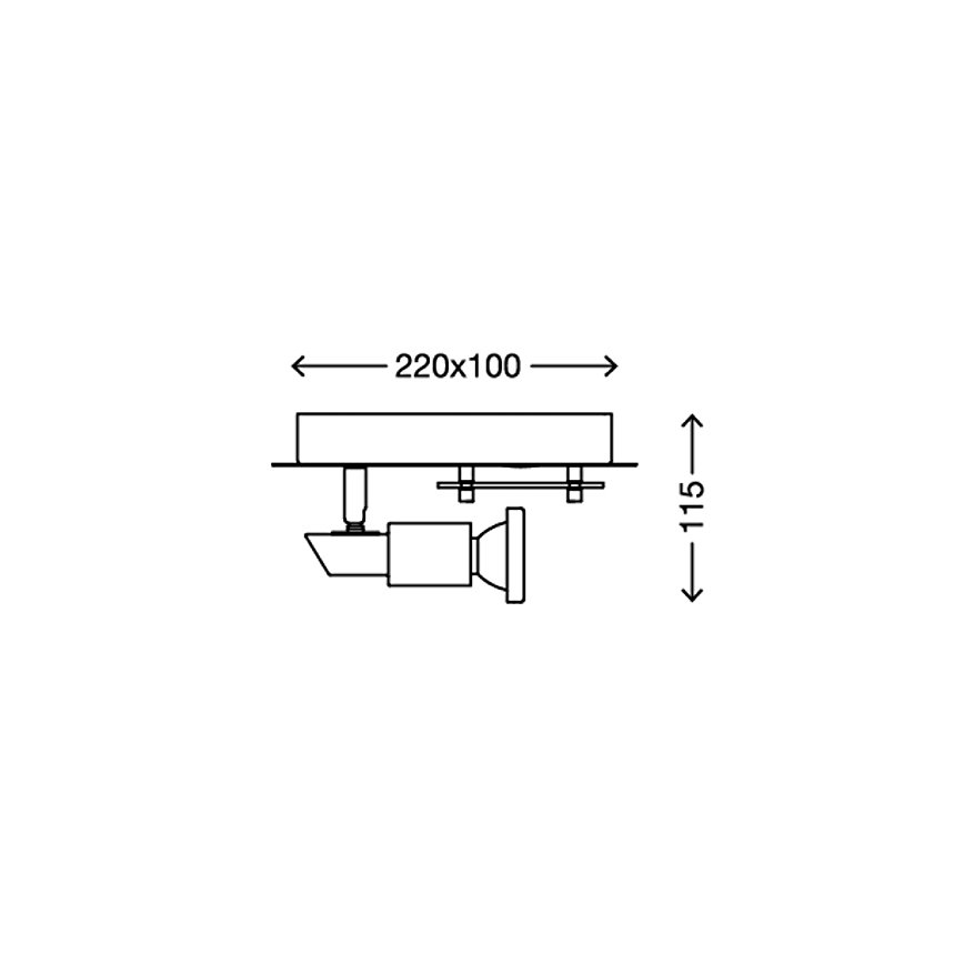 Briloner 2879-022 - LED Stropné svietidlo COMBINATA 1xGU10/3W + LED/5W/230V