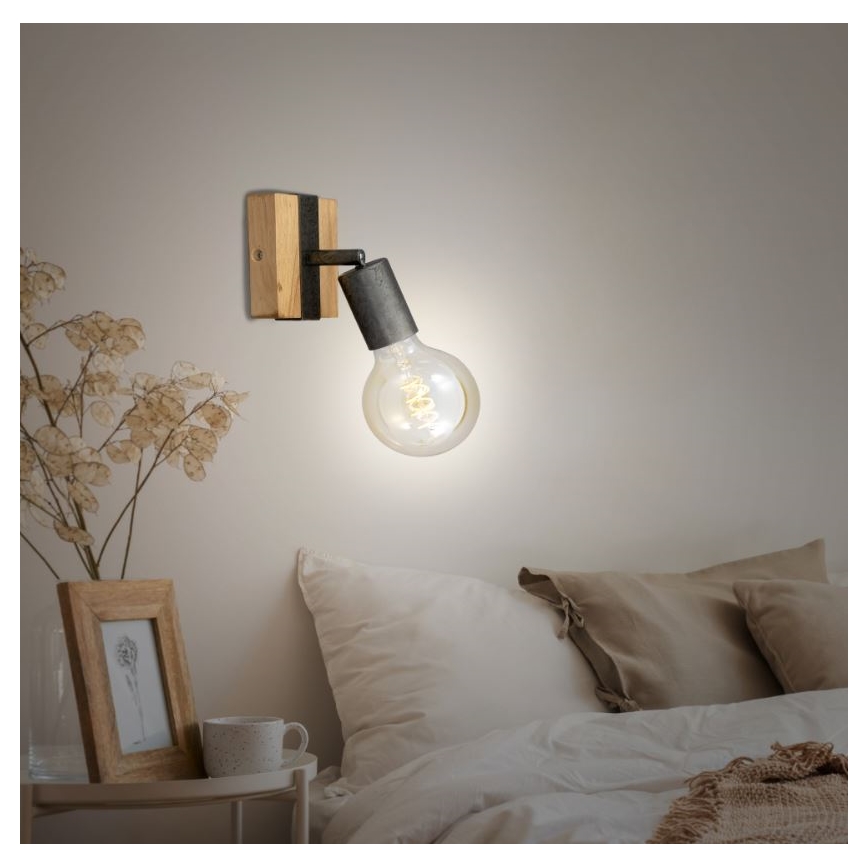 Briloner 2900-011 - Nástenné bodové svietidlo WOOD BASIC 1xE27/25W/230V