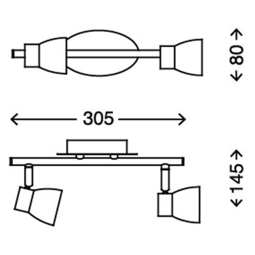 Briloner 2914-022 - LED Bodové svietidlo 2xGU10/3W/230V 3000K