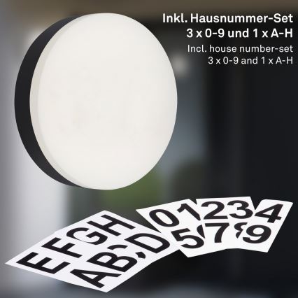 Briloner 3007-015 - LED Domové číslo RIO LED/12W/230V IP44