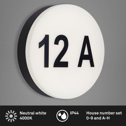 Briloner 3007-015 - LED Domové číslo RIO LED/12W/230V IP44