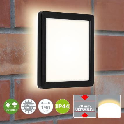 Briloner 3010-015 - LED Stropné svietidlo LED/8W/230V 19x19 cm čierna IP44