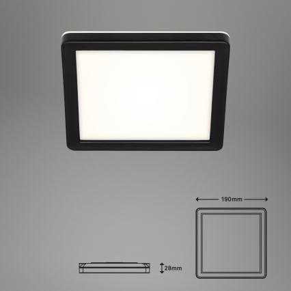 Briloner 3010-015 - LED Stropné svietidlo LED/8W/230V 19x19 cm čierna IP44