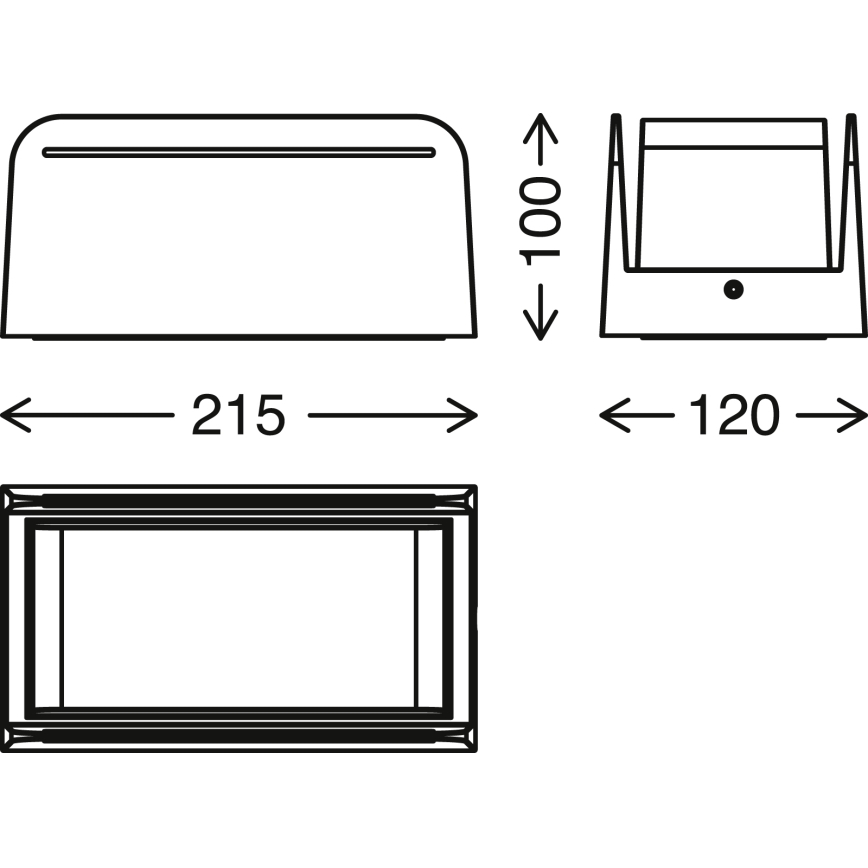 Briloner 3016-015 - Vonkajšie nástenné svietidlo BOKS 1xE27/12W/230V IP44