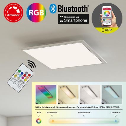 Briloner 3031-016 - LED RGBW Stmievateľné stropné svietidlo PIATTO LED/18W/230V 2700-6000K + diaľkové ovládanie