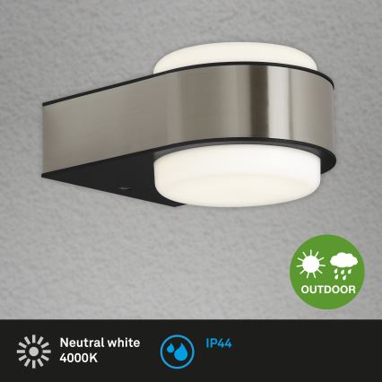 Briloner 3035-012- LED Vonkajšie nástenné svietidlo HANAU LED/6,5W/230V IP44 chróm