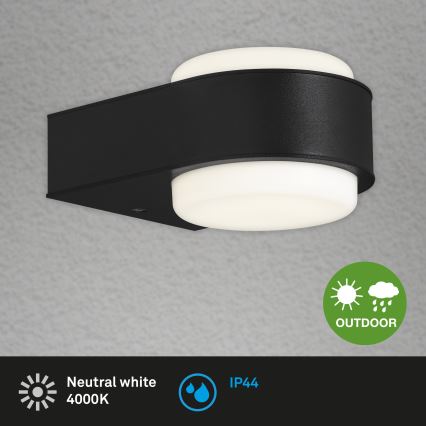 Briloner 3035-015 - LED Vonkajšie nástenné svietidlo HANAU LED/6,5W/230V IP44 čierna