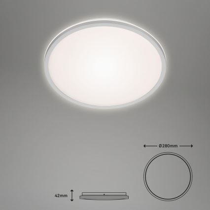 Briloner 3046-014 - LED Stropné svietidlo LED/15W/230V 4000K pr. 28 cm strieborná