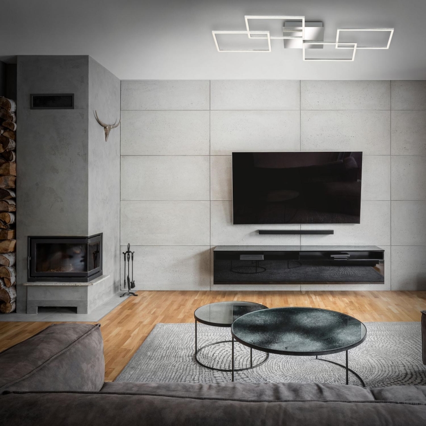 Briloner 3091-018 - LED Stmievateľné stropné svietidlo FRAME LED/30W/230V lesklý chróm