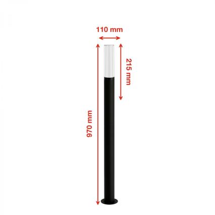 Briloner 311505TF - LED Vonkajšia lampa LED/8W/230V IP44 4000K 97 cm čierna