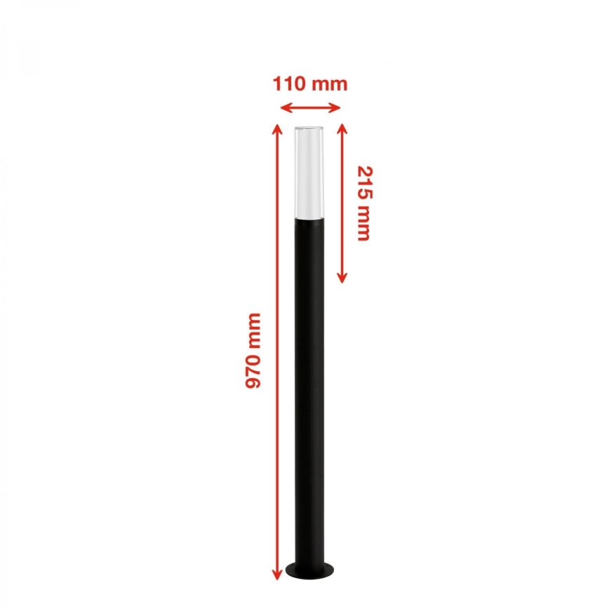 Briloner 311505TF - LED Vonkajšia lampa LED/8W/230V IP44 4000K 97 cm čierna