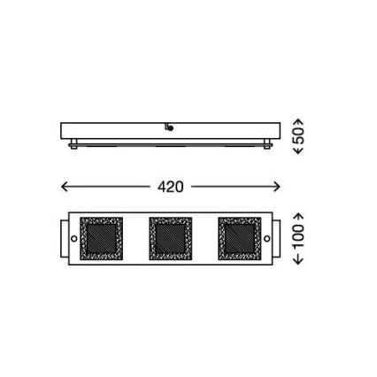 Briloner 3153-038 - LED Stropné svietidlo PLAZA 3xLED/5W/230V