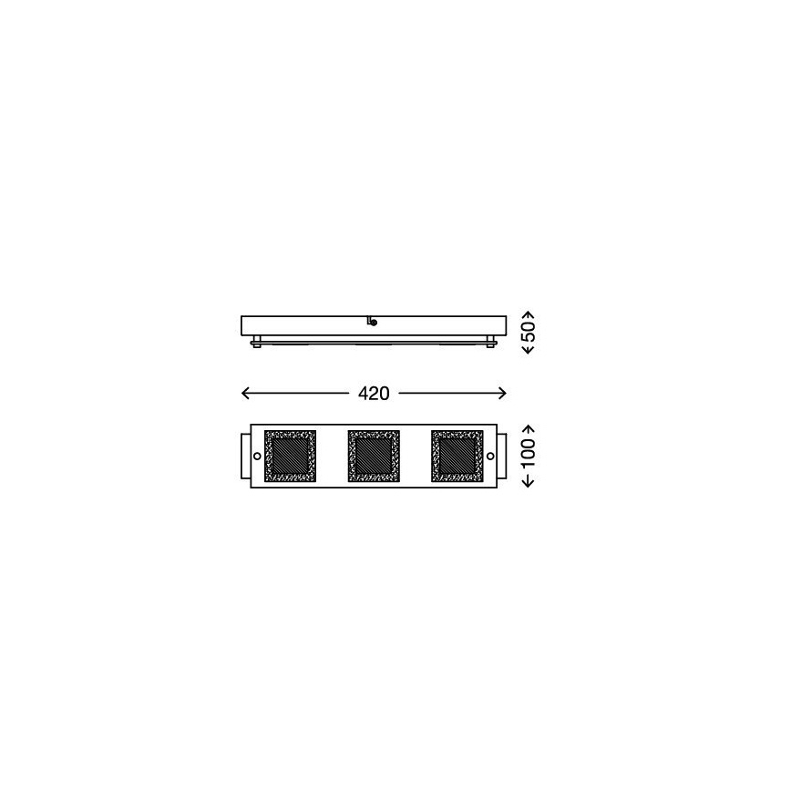 Briloner 3153-038 - LED Kúpeľňové stropné svietidlo PLAZA 3xLED/4,5W