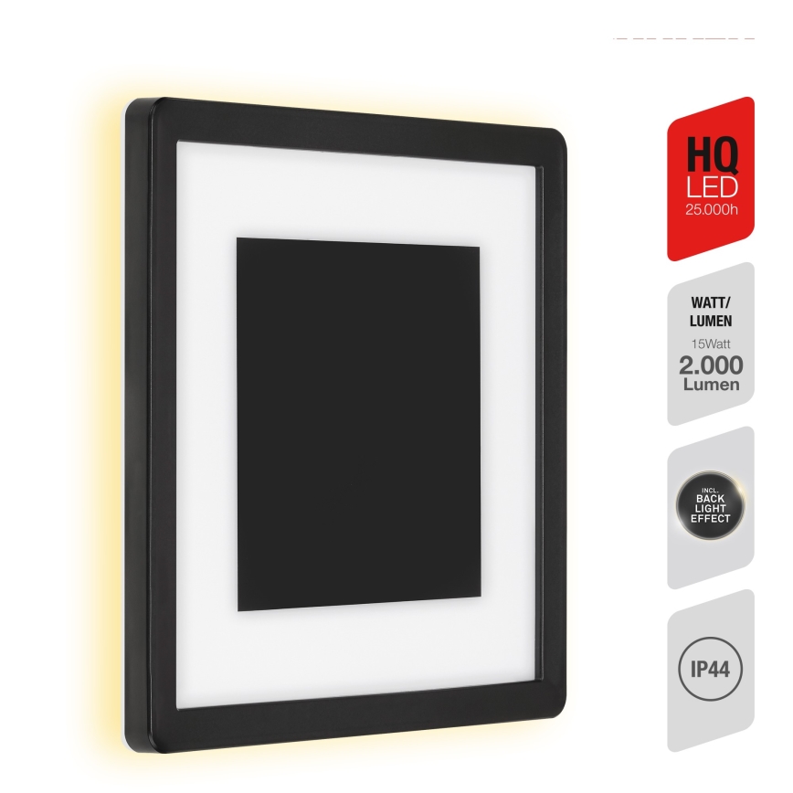Briloner 315905TF - LED Vonkajšie nástenné svietidlo LED/15W/230V IP44 4000K čierna