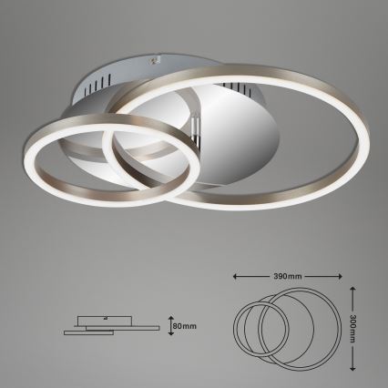 Briloner 3222-018 - LED Stmievateľné stropné svietidlo FRAMES LED/30W/230V