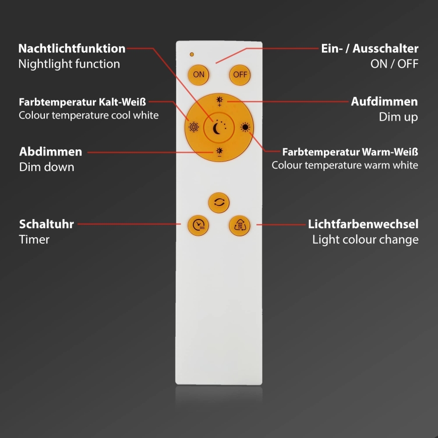 Briloner 3373-016 - LED stmievateľné stropné svietidlo STARRY LED/15W/230V 3000–6500K Ø 28 cm biele + diaľkové ovládanie