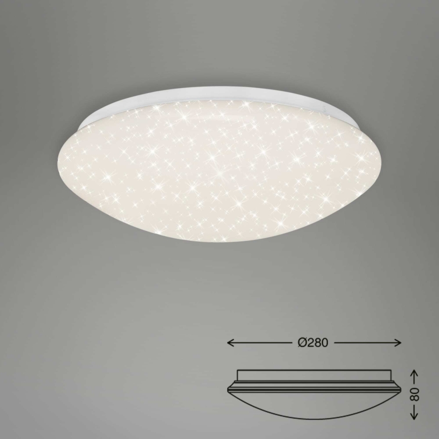 Briloner 3373-016 - LED stmievateľné stropné svietidlo STARRY LED/15W/230V 3000–6500K Ø 28 cm biele + diaľkové ovládanie