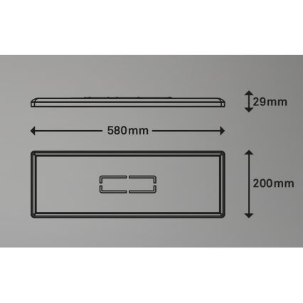 Briloner 3394-014 - LED Stropné svietidlo FREE LED/22W/230V 58x20 cm