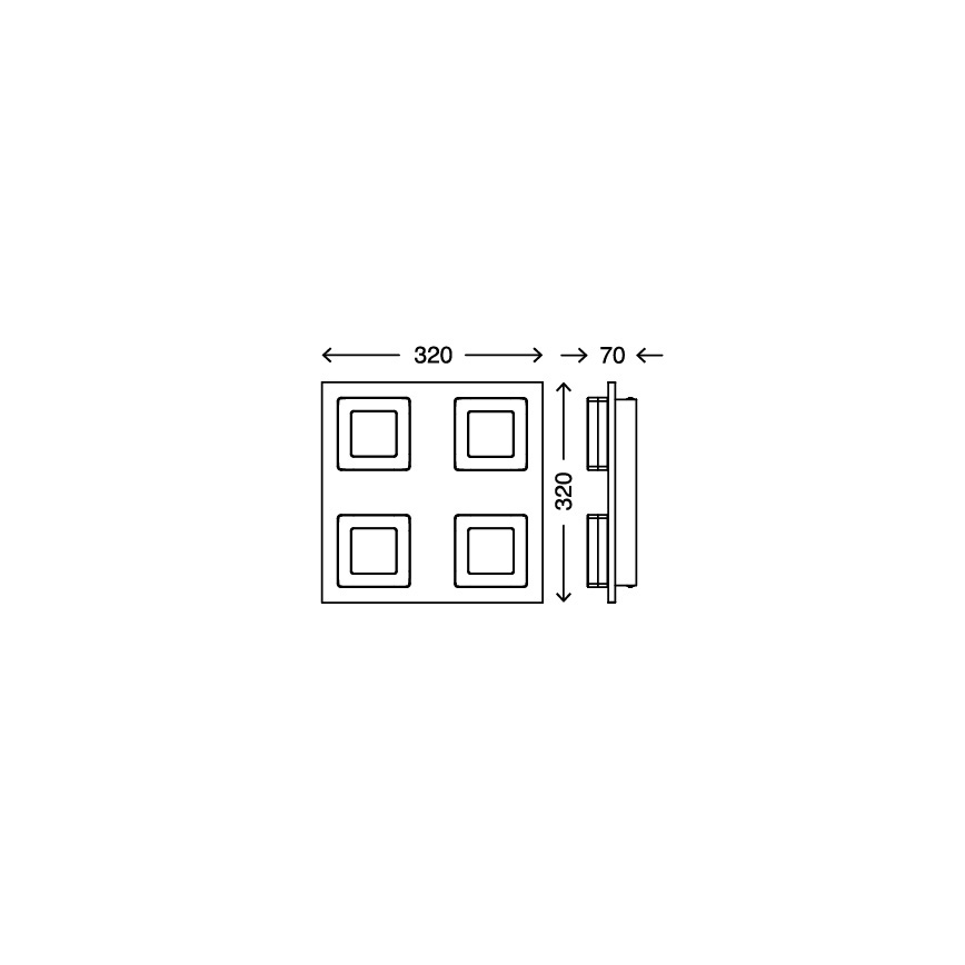Briloner 3495-048 - LED Stropné svietidlo DUO 4xLED/3,5W