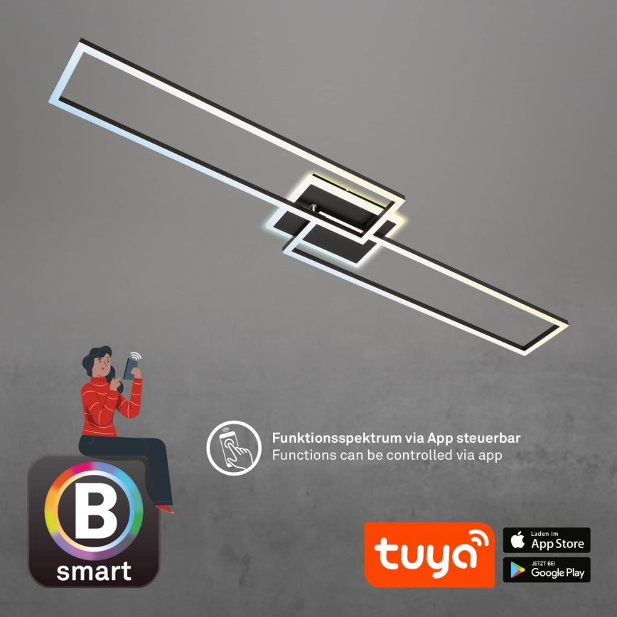 Briloner 3538-015 - LED Stmievateľný luster FRAME 2xLED/20W/230V 2700-6500K Wi-Fi Tuya + diaľkové ovládanie