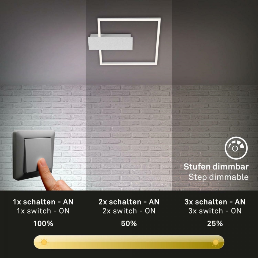 Briloner 3544-018 - LED Stmievateľné stropné svietidlo NICO LED/12W/230V matný chróm