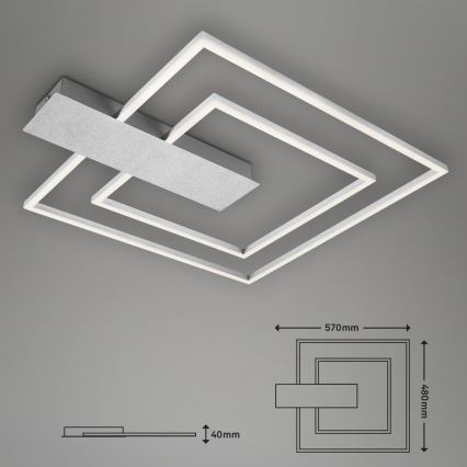Briloner 3545-018 - LED Stmievateľné stropné svietidlo NICO LED/25W/230V matný chróm