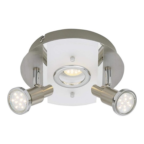 Briloner 3595-032 - LED Bodové svietidlo RIPOSO 1xLED/5W/230V + 2xGU10/3W