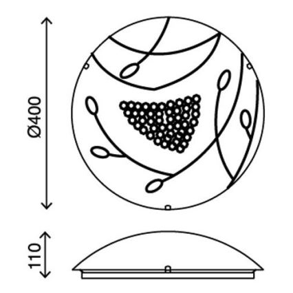 Briloner 3625-016 - LED Stropné svietidlo AGILED LED/22W