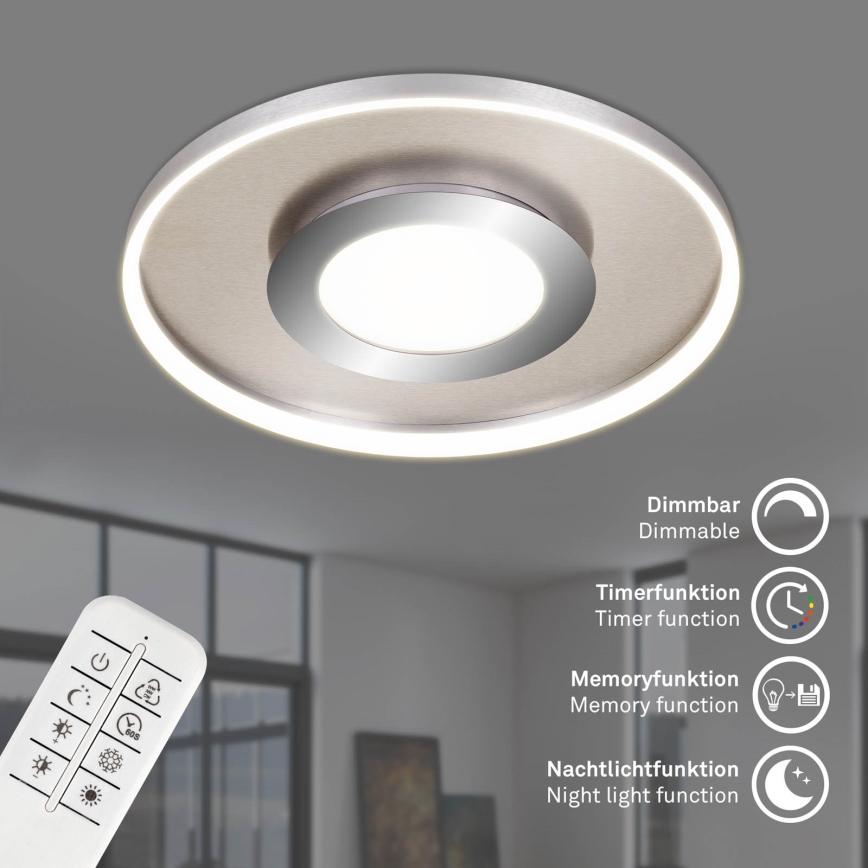 Briloner 3640-012 - LED Stmievateľné stropné svietidlo LED/25W/230V 2700-6500K + diaľkové ovládanie