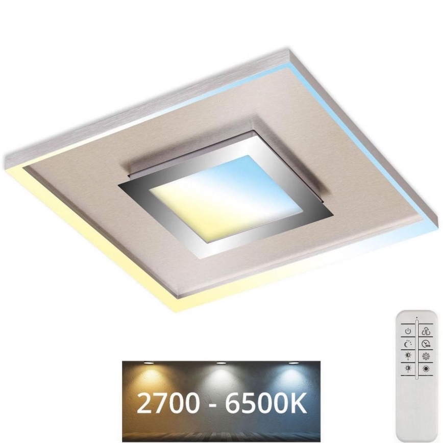 Briloner 3641-012 - LED Stmievateľné stropné svietidlo FRAME LED/30W/230V 2700-6500K matný chróm + diaľkové ovládanie