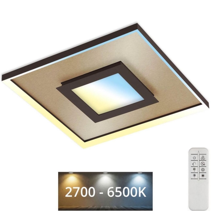 Briloner 3641-017 - LED Stmievateľné stropné svietidlo FRAME LED/30W/230V 2700-6500K zlatá + diaľkové ovládanie