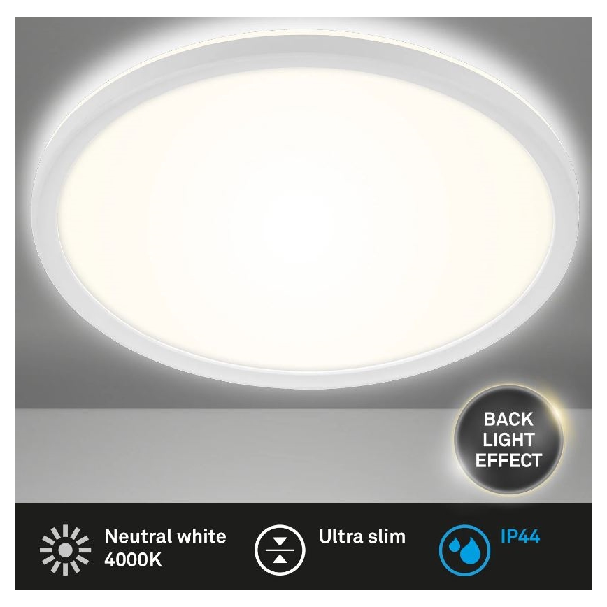 Briloner 3642-416 - LED Kúpeľňové stropné svietidlo SLIM LED/19W/230V IP44 biela