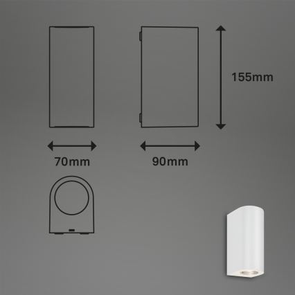 Briloner 3648-026 - LED Vonkajšie nástenné svietidlo UP&DOWN 2xGU10/4,7W/230V IP44