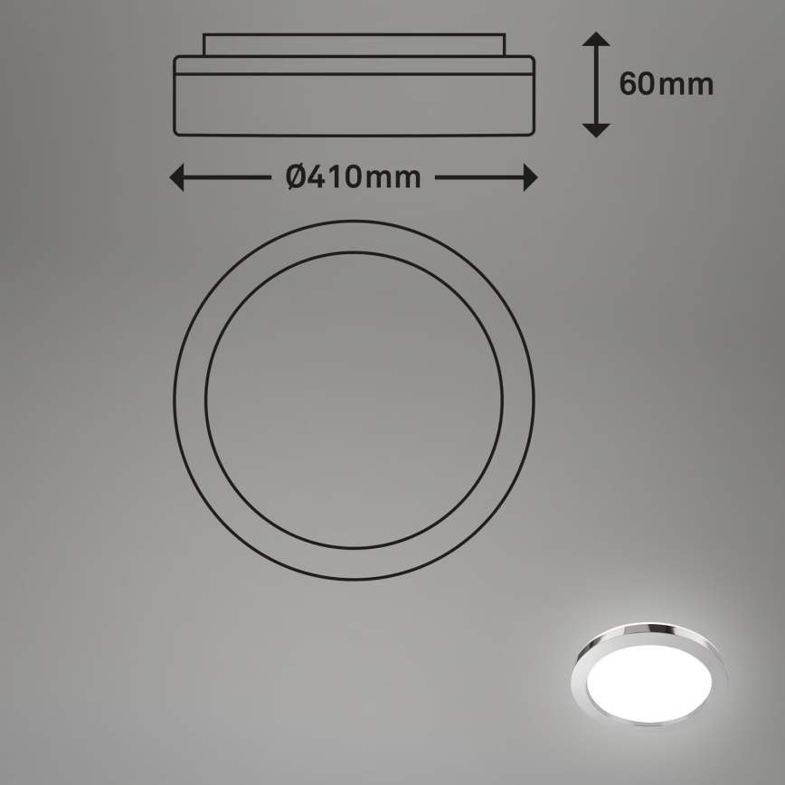 Briloner 3673-018 - LED Kúpeľňové stropné svietidlo SPLASH LED/28W/230V pr. 41 cm