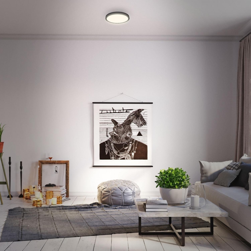 Briloner 3700-015 - LED Stropné svietidlo RUNA LED/16W/230V 3000K pr. 28 cm čierna