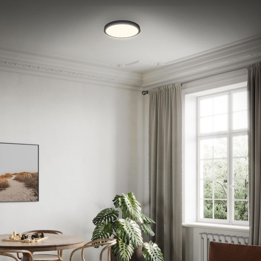 Briloner 3700-015 - LED Stropné svietidlo RUNA LED/16W/230V 3000K pr. 28 cm čierna