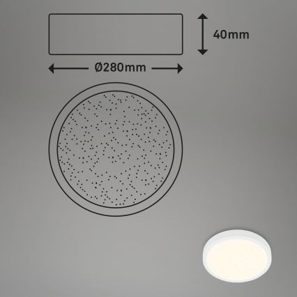 Briloner 3701-016 - LED Stmievateľné stropné svietidlo RUNA LED/18W/230V 2700-6500K biela + diaľkové ovládanie