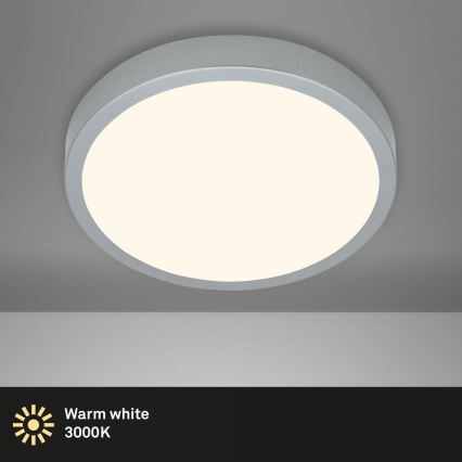 Briloner 3703-014 - LED Stropné svietidlo RUNA LED/24W/230V 3000K pr. 38 cm strieborná