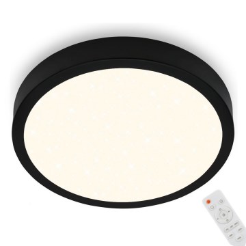Briloner 3704-015 - LED Stmievateľné stropné svietidlo RUNA LED/22W/230V 2700-6500K čierna + diaľkové ovládanie