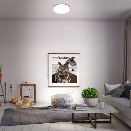 Briloner 3709-016 - LED RGBW Stmievateľné stropné svietidlo LED/22W/230V 4000K pr. 38 cm biela + diaľkové ovládanie