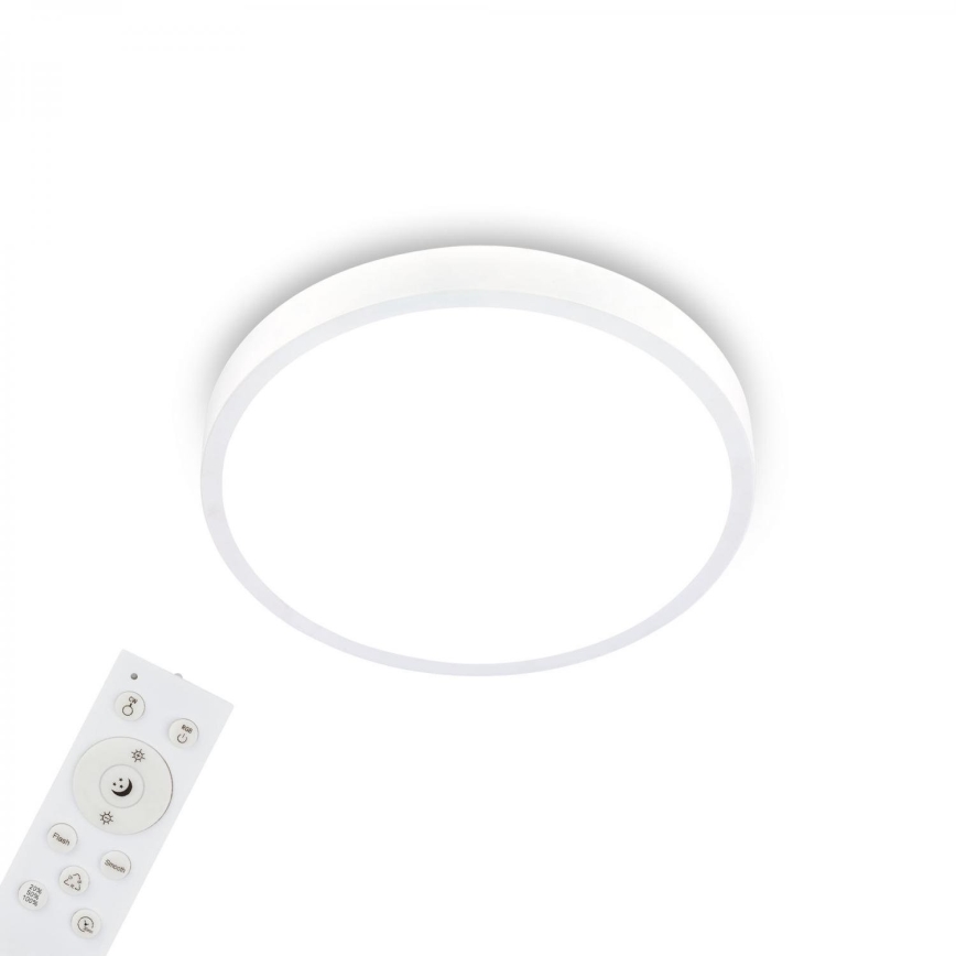 Briloner 3709-016 - LED RGBW Stmievateľné stropné svietidlo LED/22W/230V 4000K pr. 38 cm biela + diaľkové ovládanie