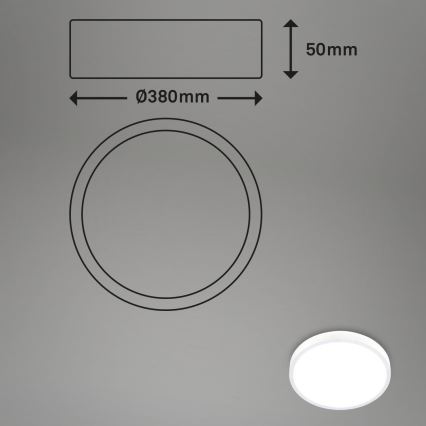 Briloner 3709-016 - LED RGBW Stmievateľné stropné svietidlo LED/22W/230V 4000K pr. 38 cm biela + diaľkové ovládanie