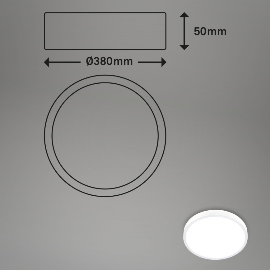 Briloner 3709-016 - LED RGBW Stmievateľné stropné svietidlo LED/22W/230V 4000K pr. 38 cm biela + diaľkové ovládanie