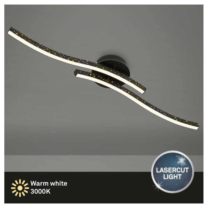 Briloner 3718-025 - LED Prisadený luster REY 2xLED/6W/230V čierna
