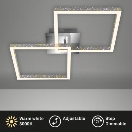 Briloner 3751-019 - LED Stmievateľné stropné svietidlo FRAME LED/20W/230V lesklý chróm
