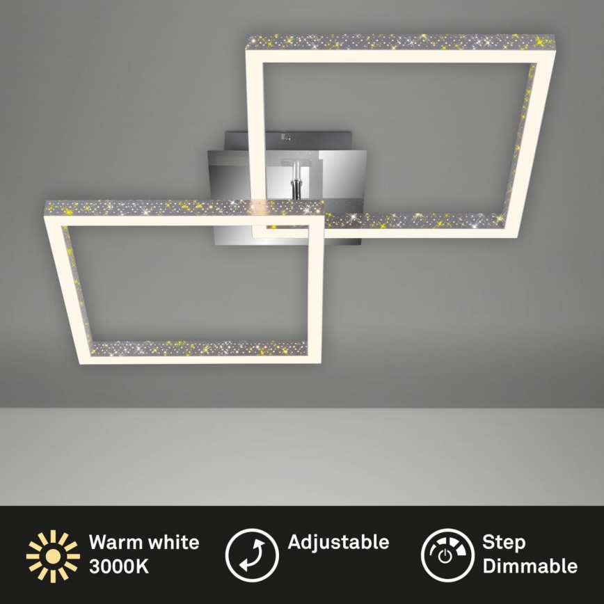Briloner 3751-019 - LED Stmievateľné stropné svietidlo FRAME LED/20W/230V lesklý chróm